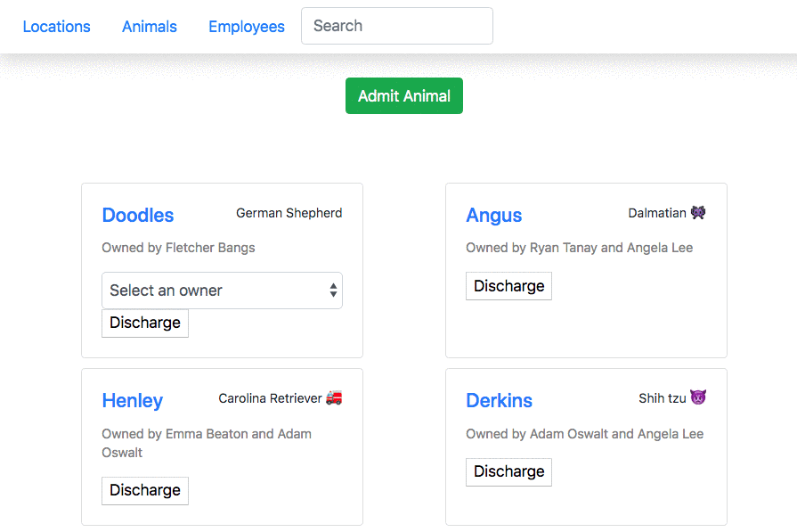 render single animal on different route